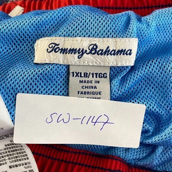 Tommy Bahama Swim Trunks Palm‎ Tree Hawaiian Hula Girl Turtle Men's Size 1XLB - Picture 2 of 9